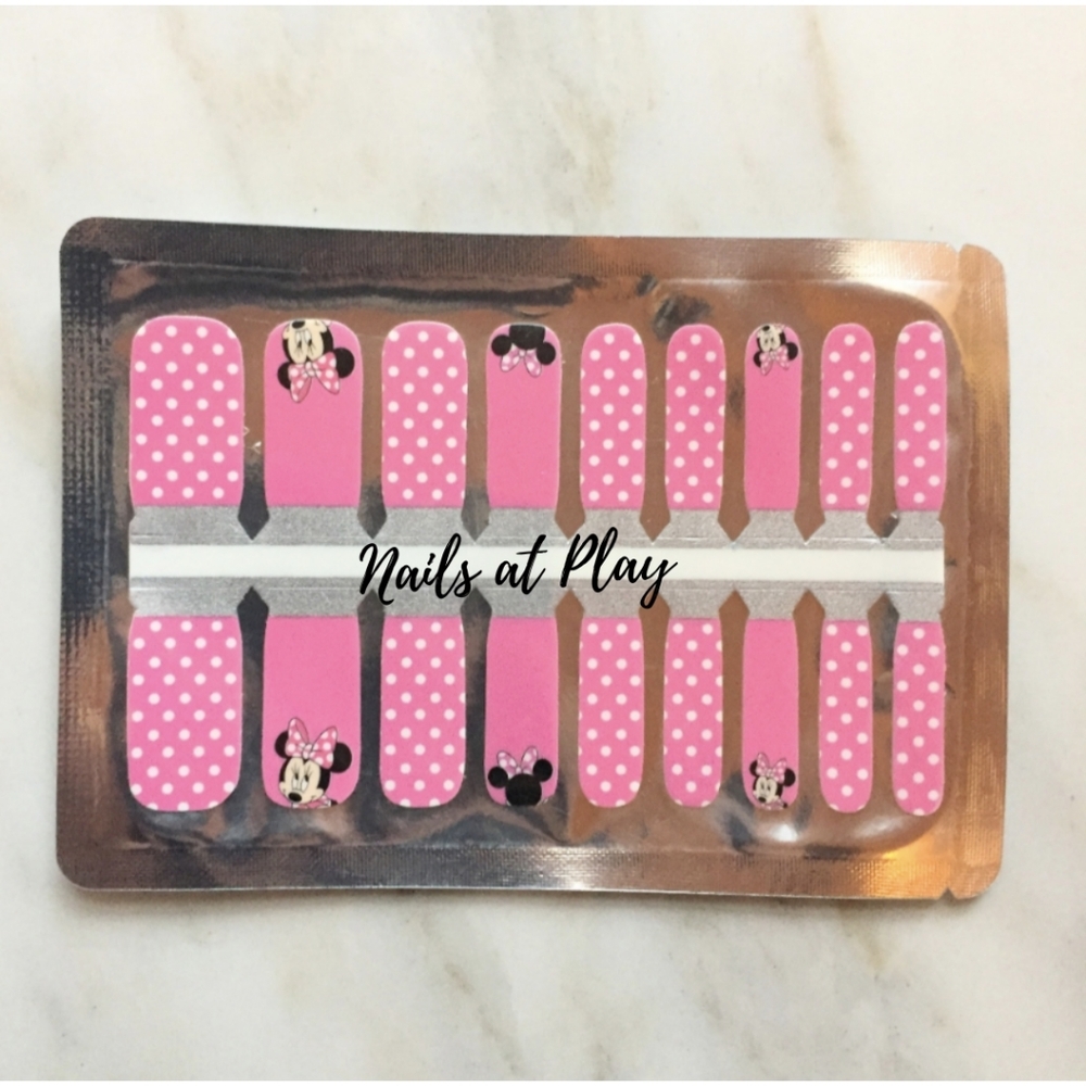 5 for $15 Nail Wraps- Pink n Cute Minnie (kids) - Picture 2 of 5